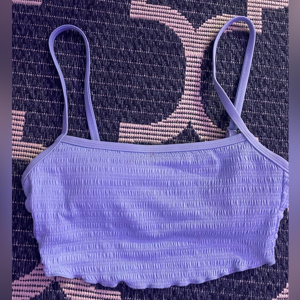 Blue crop top